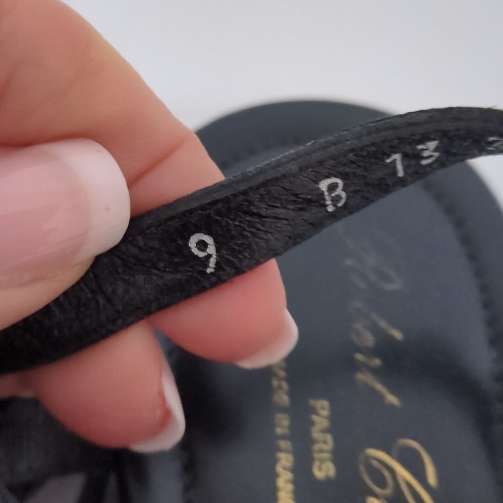 ROBERT CLERGERIE Black Suede Sandals - Picture 9 of 11